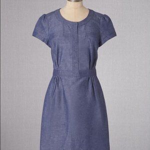 Boden Weekender Dress Blue Chambray US 14